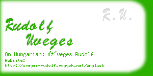 rudolf uveges business card